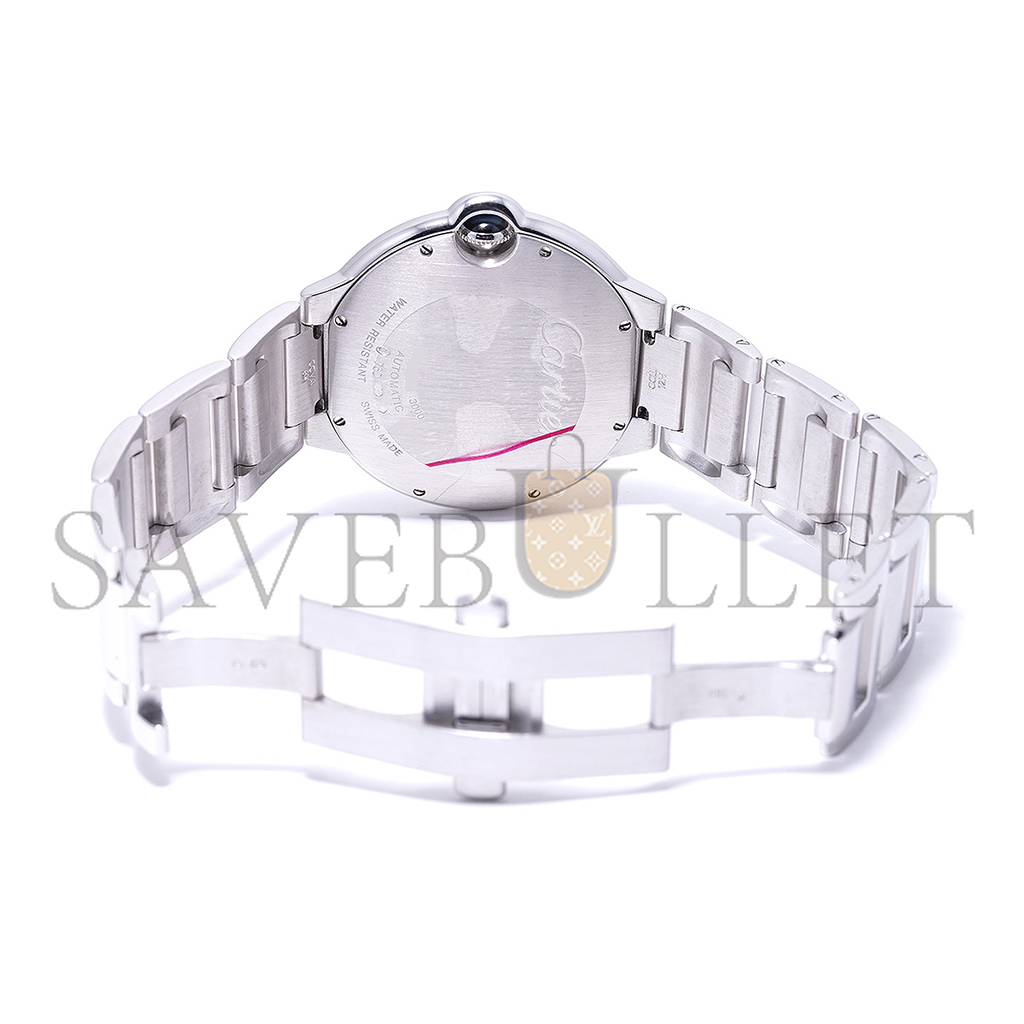 CARTIER BALLON BLEU DE 42MM SILVER MEN'S WATCH WE9009Z3